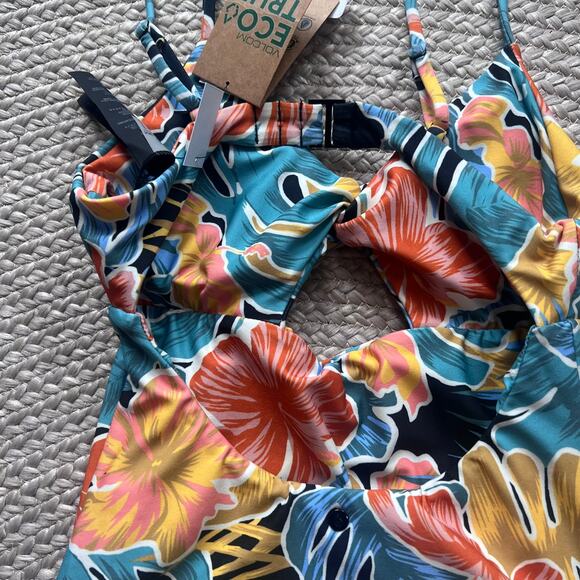 Volcom Take it Easy One Piece Swimsuit Sz XS - Picture 3 of 4